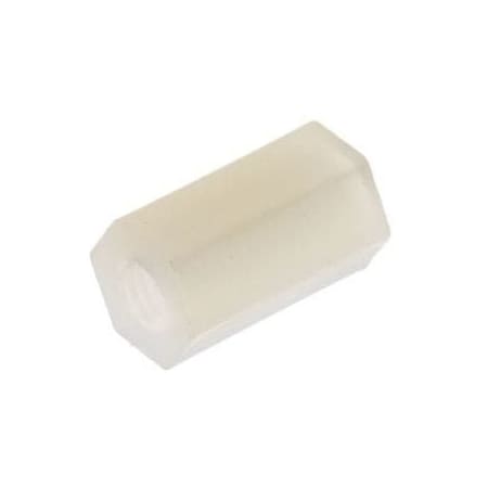 Newport Fasteners Hex Standoff, #6-32 Thrd Sz, 1/2 in L, Nylon Natural, 1/4" Hex W, 1000 PK 140806HFN